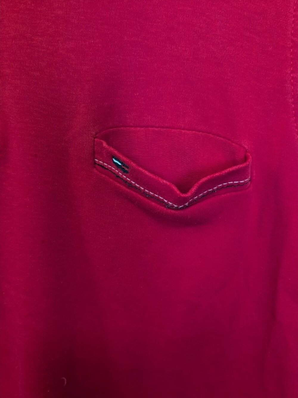 Tommy Hilfiger Shirt Men's XXL Red Short Sleeve Polo Solid Pocketed Cotton - Picture 3 of 6